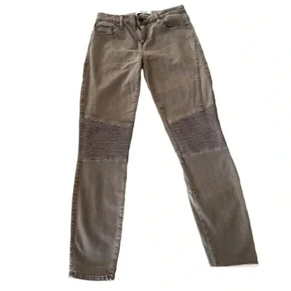 pistola Denim - Pistola Tan Audrey Moto Skinny Jeans size 28
